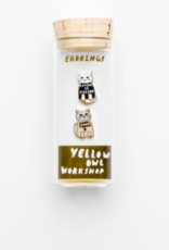 Yellow Owl Workshop Earrings - Stud: YOW Grrl Power Feline