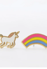 Yellow Owl Workshop Earrings - Stud: YOW Unicorn and Rainbow