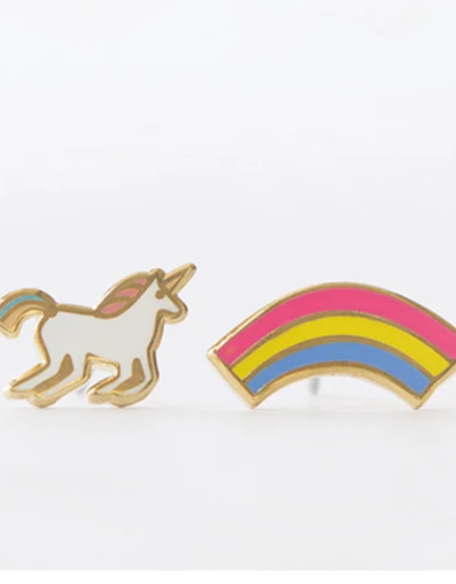 Yellow Owl Workshop Earrings - Stud: YOW Unicorn and Rainbow