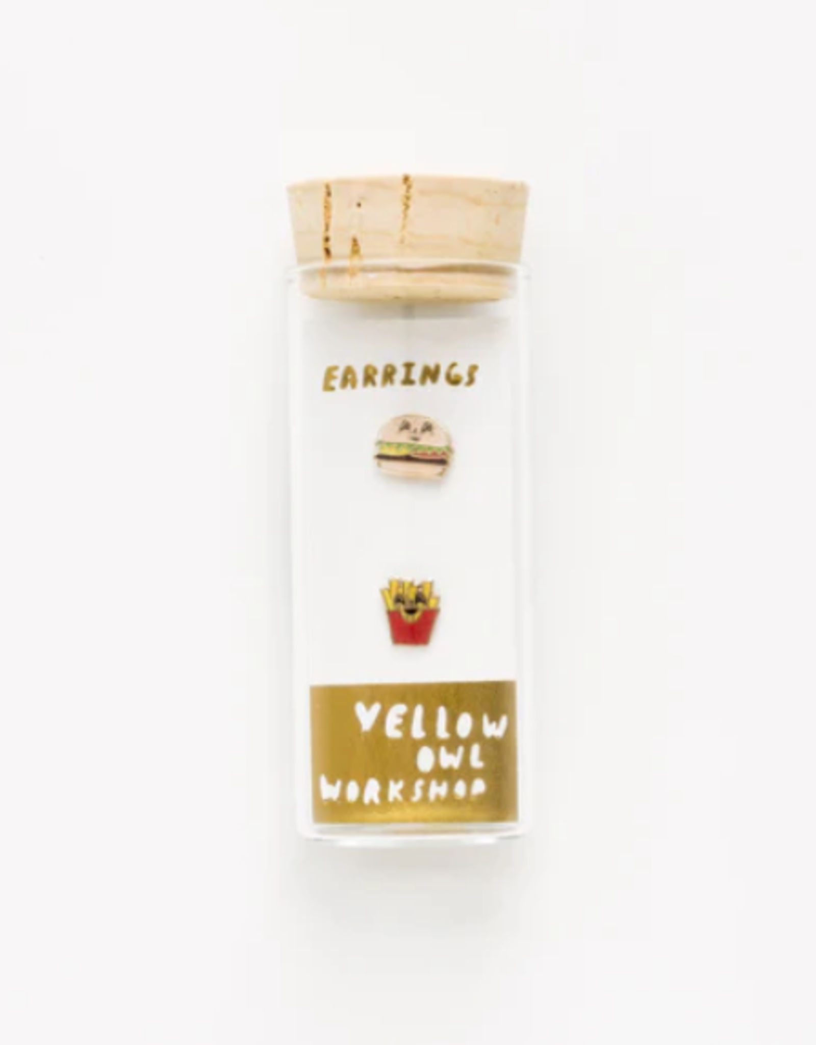 Yellow Owl Workshop Earrings - Stud: YOW Burger and Fries