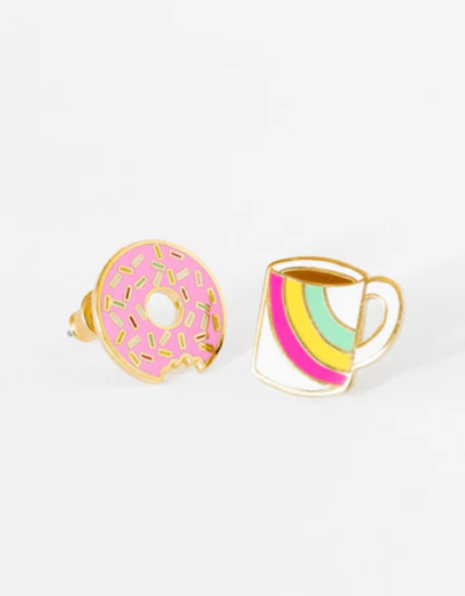 Yellow Owl Workshop Earrings - Stud: YOW Coffee Donut
