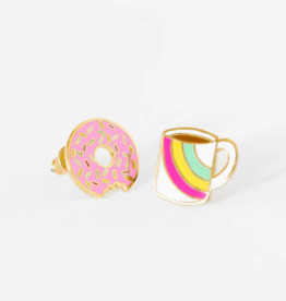 Yellow Owl Workshop Earrings - Stud: YOW Coffee Donut