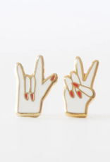 Yellow Owl Workshop Earrings - Stud: YOW Peace and Love