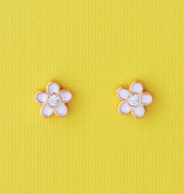 Kris Nations Earrings - Stud: Flower Crystal