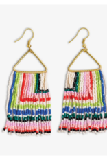 Ink + Alloy Earrings - Dangle: Paige Triangle Beaded Blocks