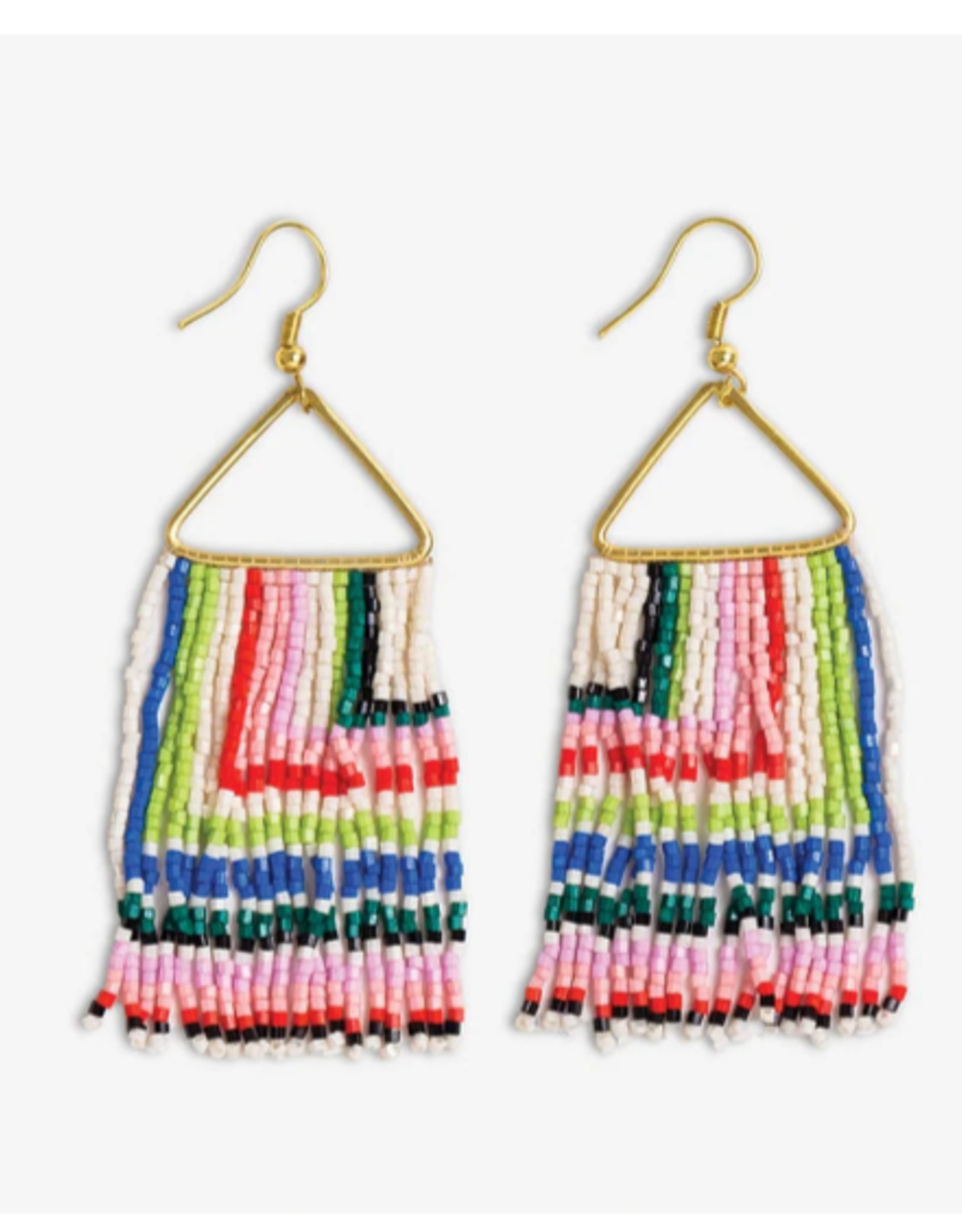 Ink + Alloy Earrings - Dangle: Paige Triangle Beaded Blocks
