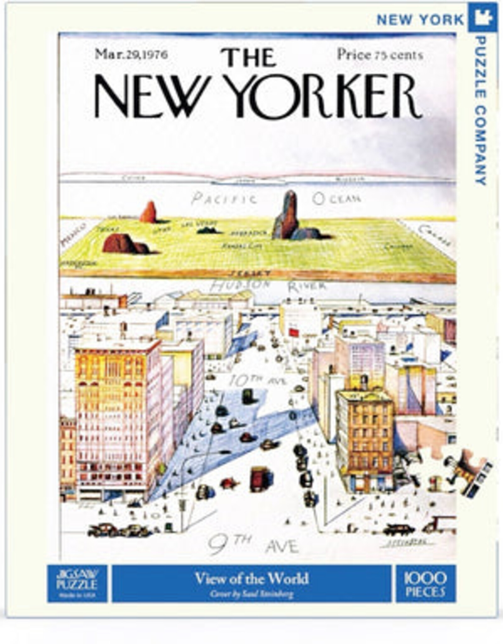New York Puzzle Company Puzzle -  New Yorker View of the World (1,000 pc)