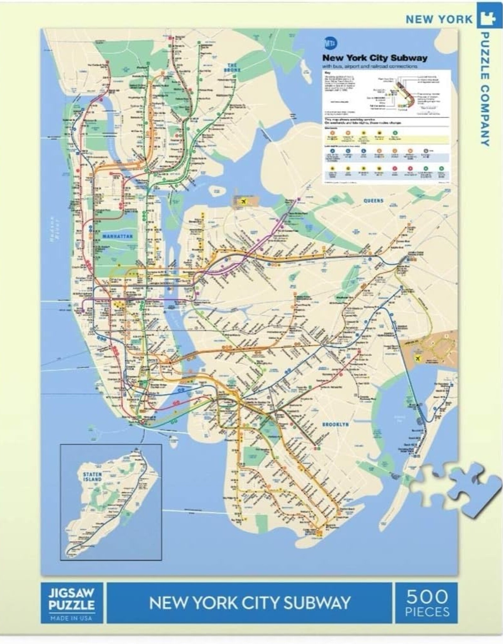 New York Puzzle Company Puzzle -  MTA Map (500 pc)