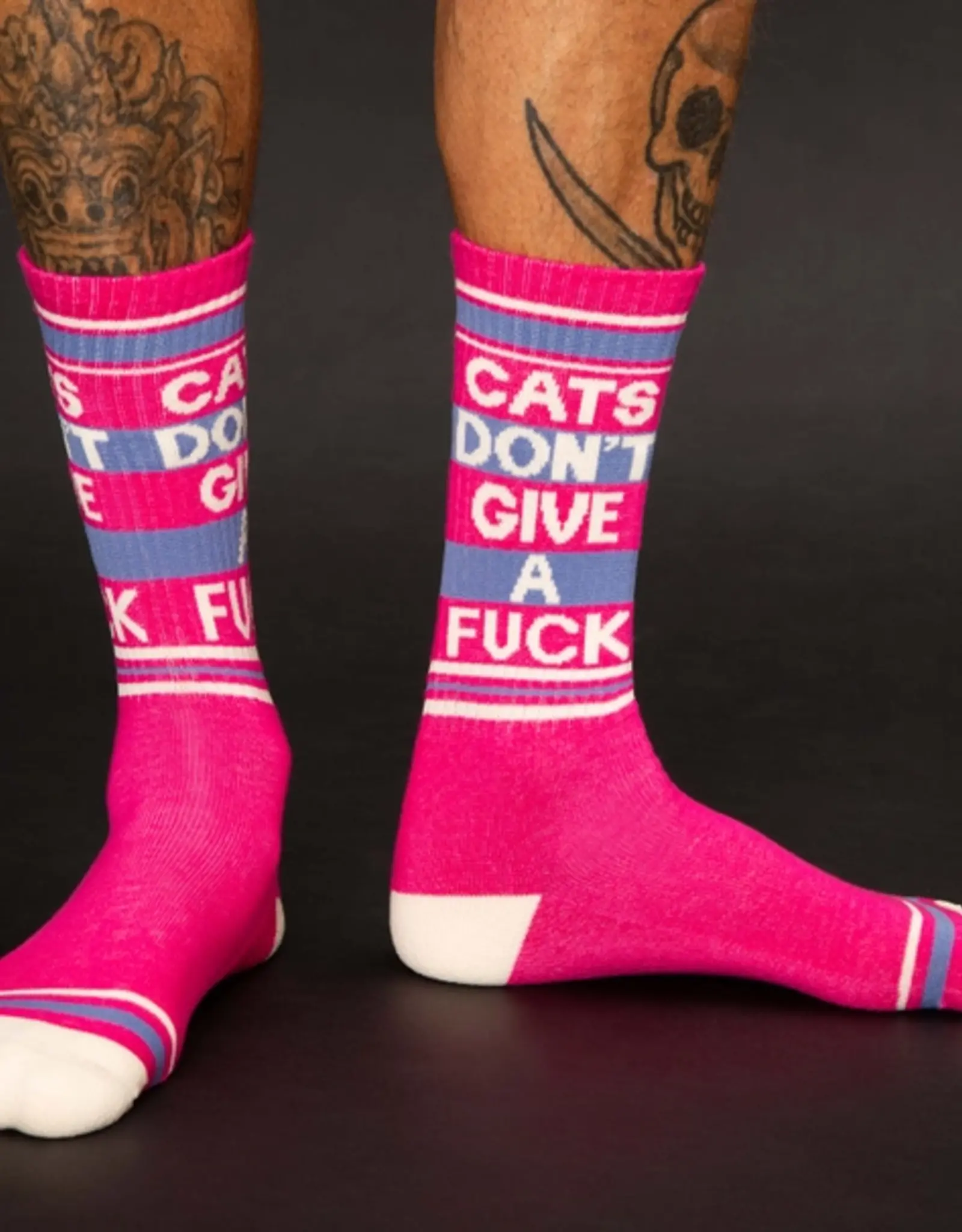 Gumball Poodle Socks - Athletic: Cats Don't Give a F