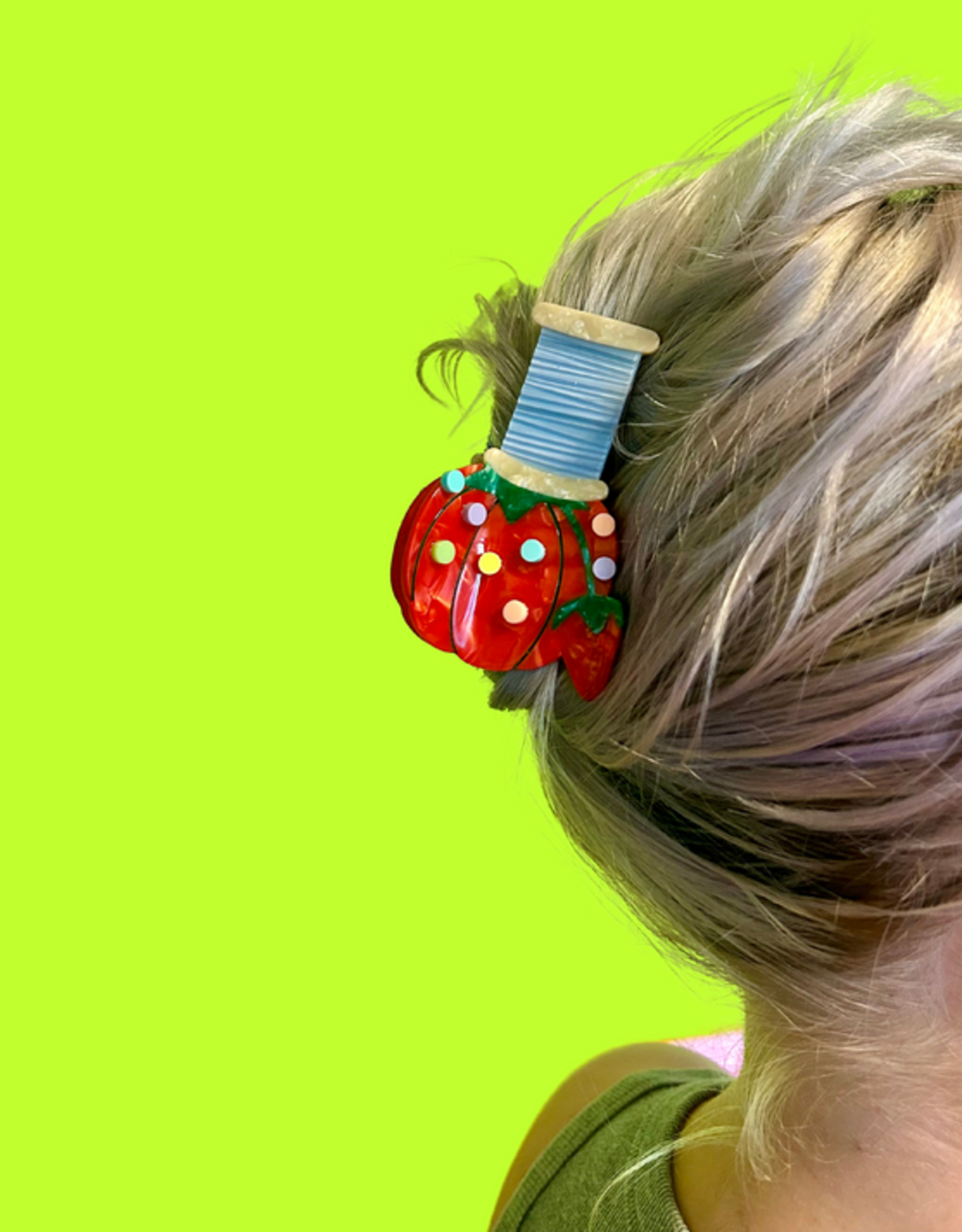 The Peach Fuzz Hair Claw - Pin Cushion