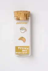 Yellow Owl Workshop Earrings - Stud: YOW Croissant & Coffee