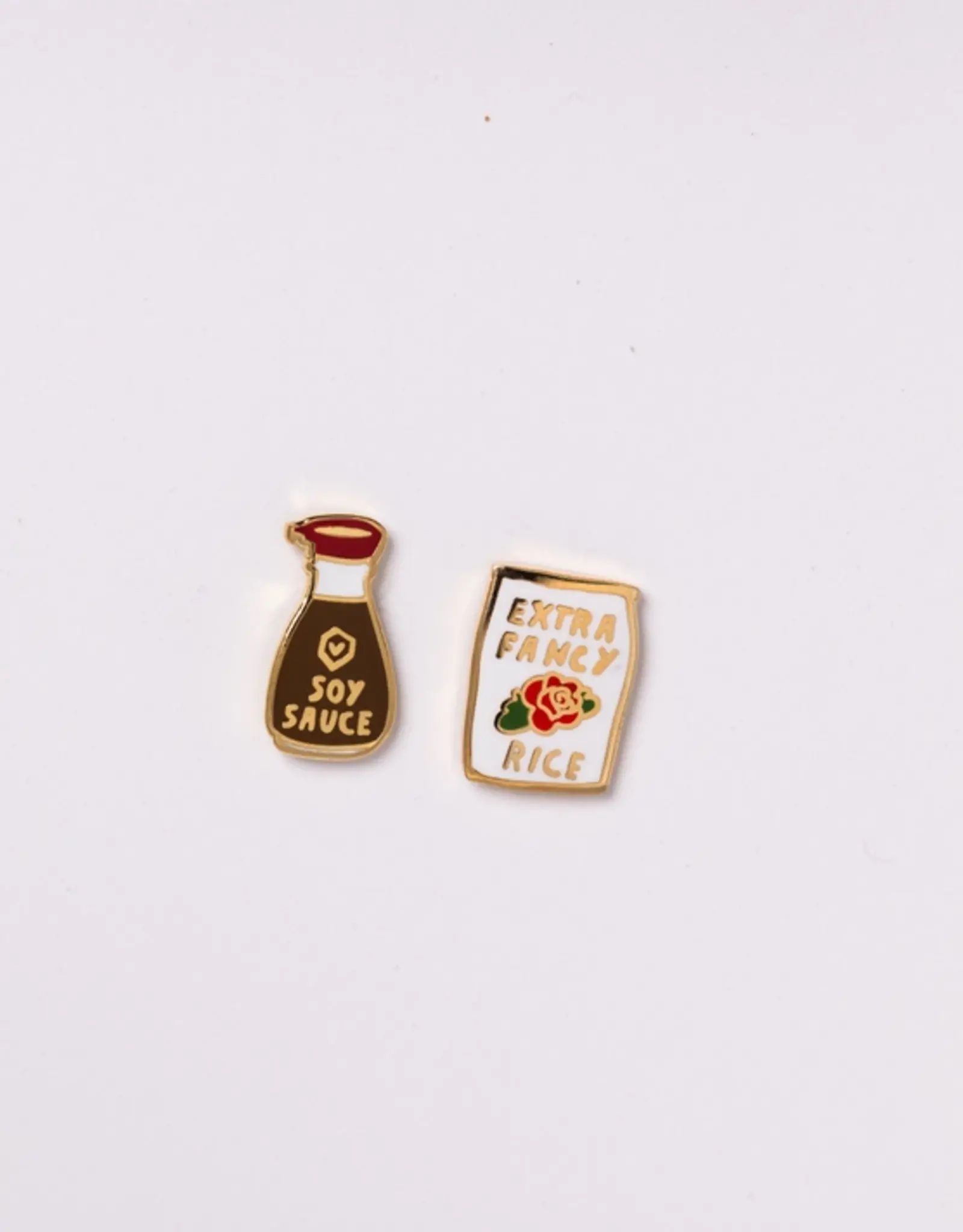 Yellow Owl Workshop Earrings - Stud: YOW Rice & Soy Sauce