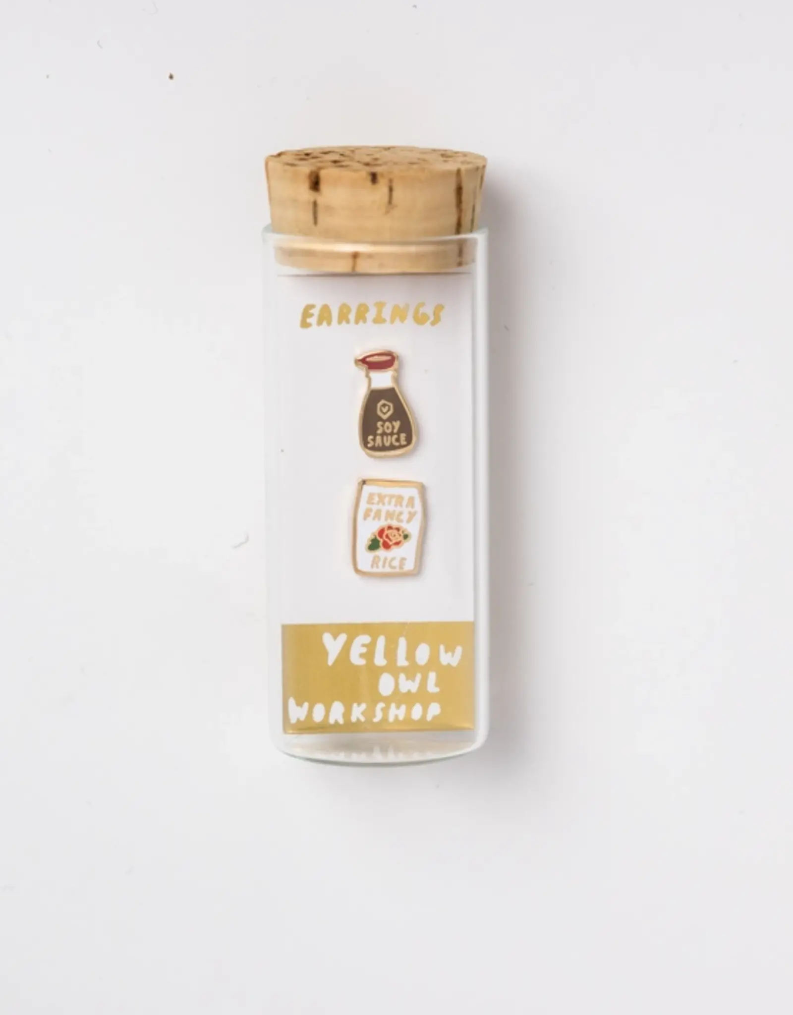 Yellow Owl Workshop Earrings - Stud: YOW Rice & Soy Sauce