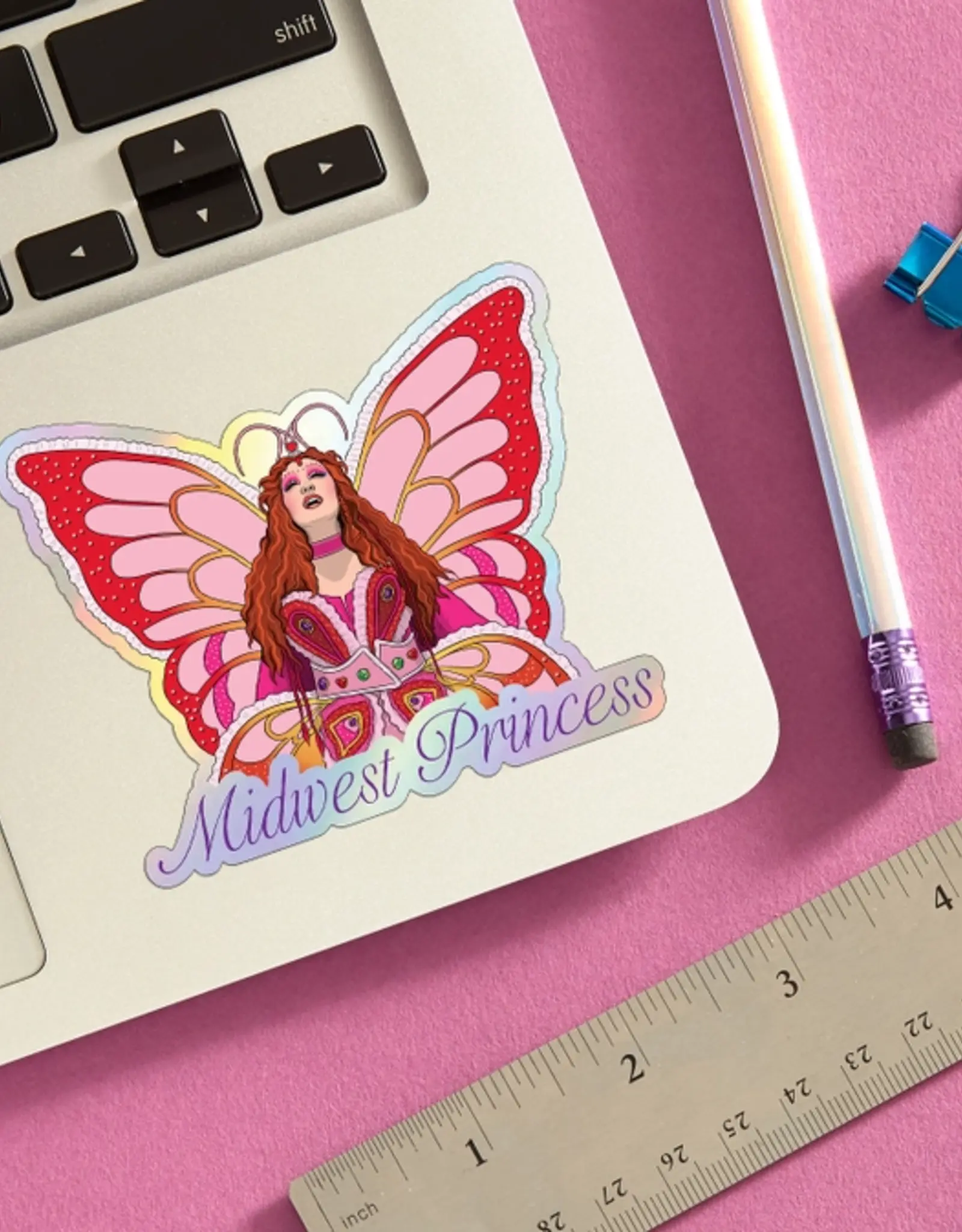 The Found Sticker - Chappell Midwest Princess Holo Butterfly