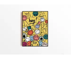 画材 Smile Puzzle - 1000pc: Space Hehehe Smiley x Andre - Awesome Brooklyn