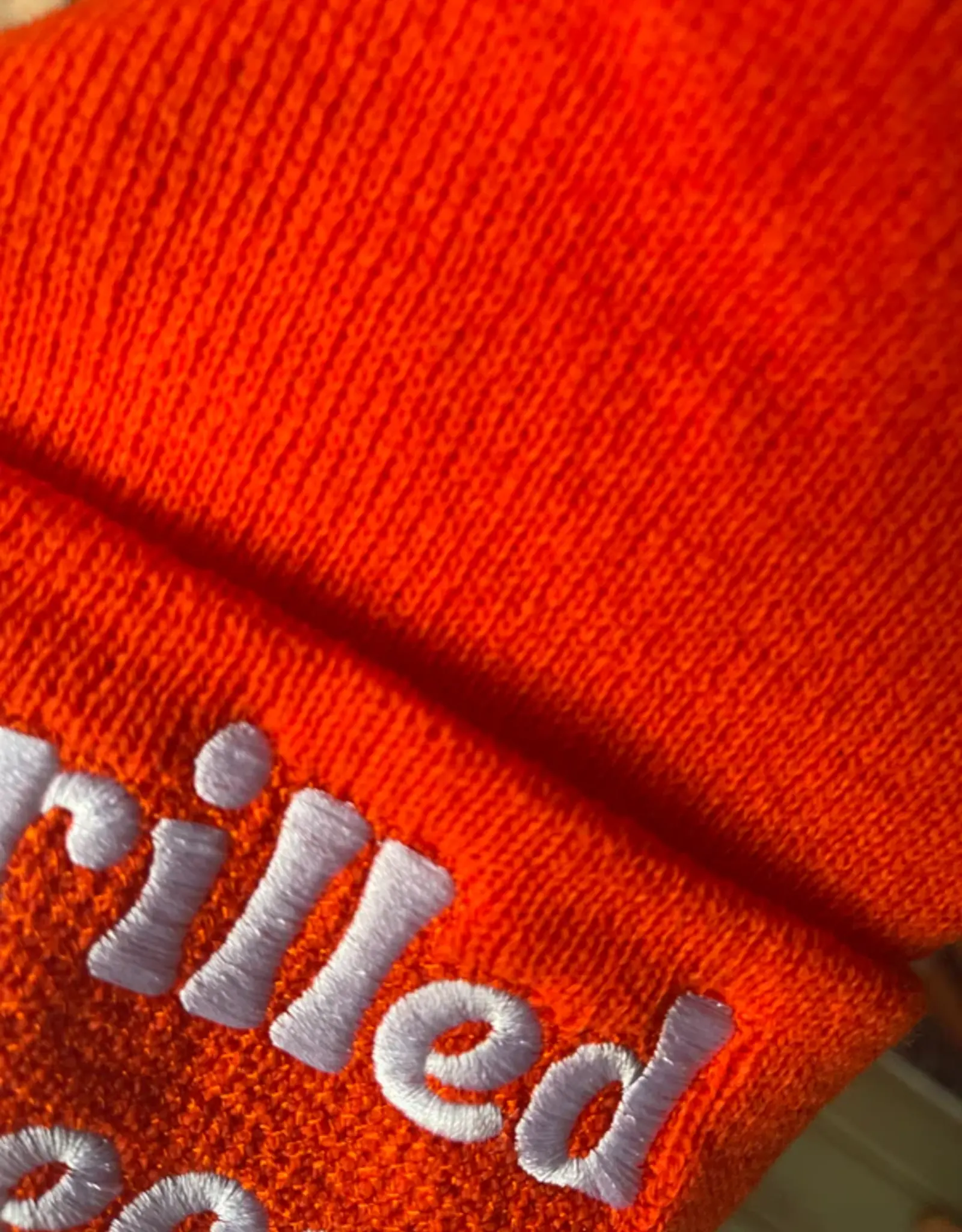The Silver Spider Hat - Beanie:  Grilled Cheese (Orange)