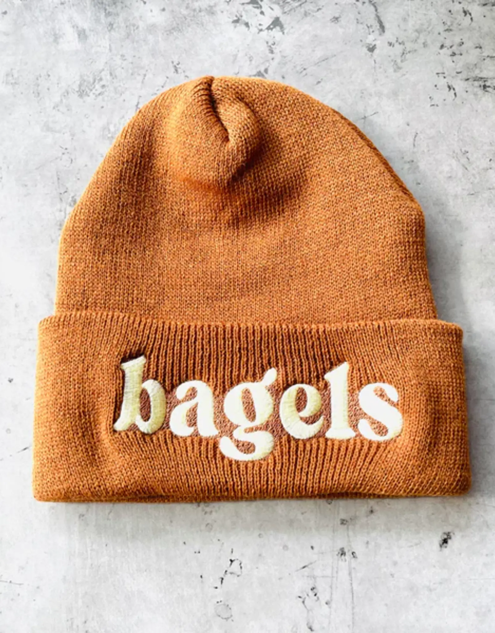 The Silver Spider Hat - Beanie: Bagels (Brown)