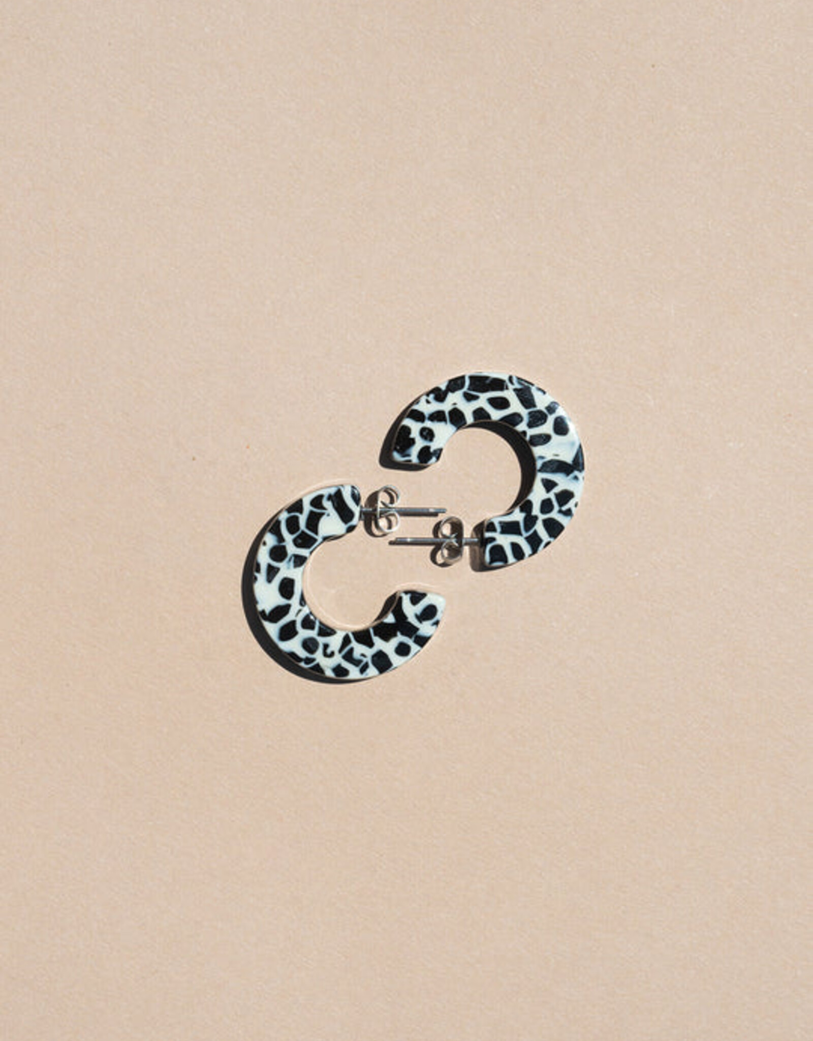 Nat & Noor Hoop Earring - Ray:  Speckled Dalmation