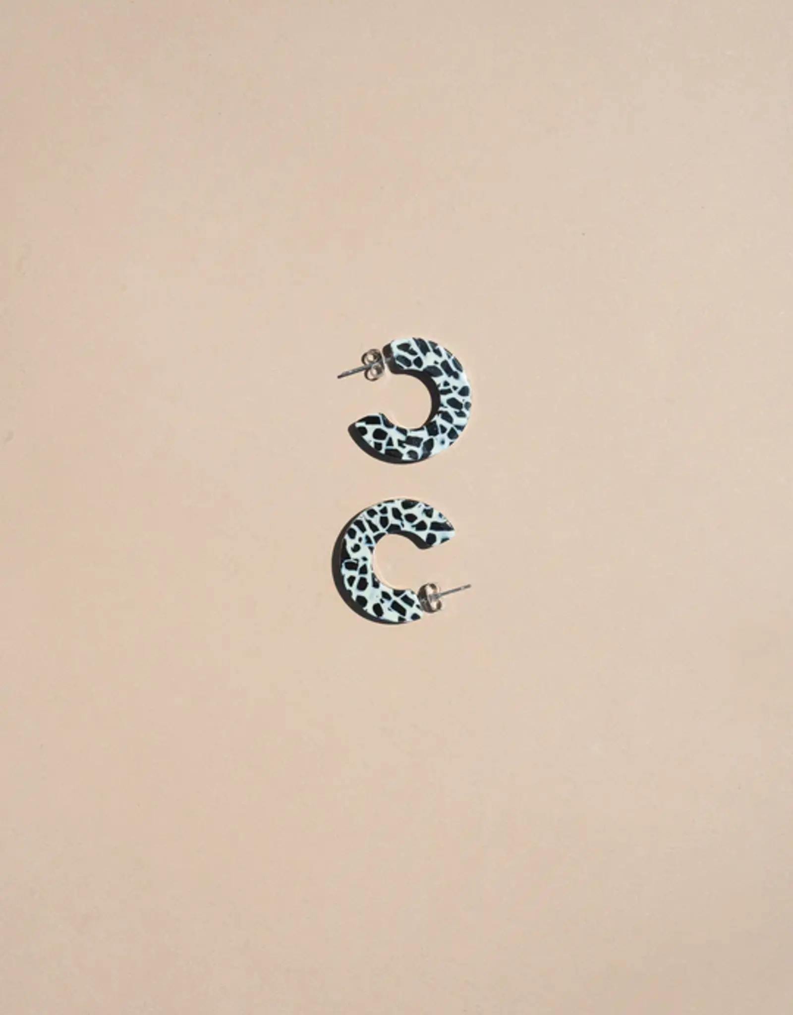 Nat & Noor Hoop Earring - Ray:  Speckled Dalmation