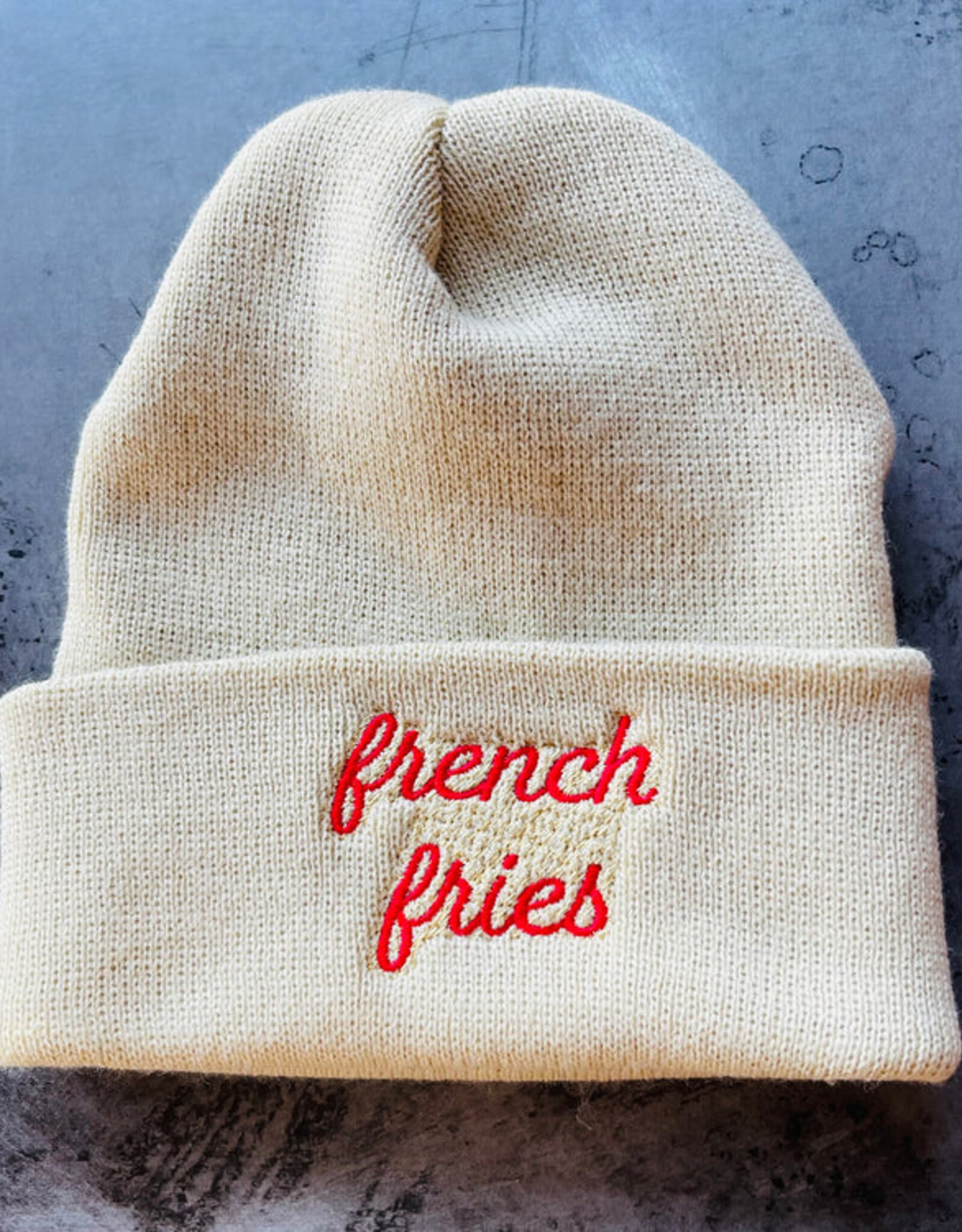 The Silver Spider Hat - Beanie: French Fries (Beige Yellow)