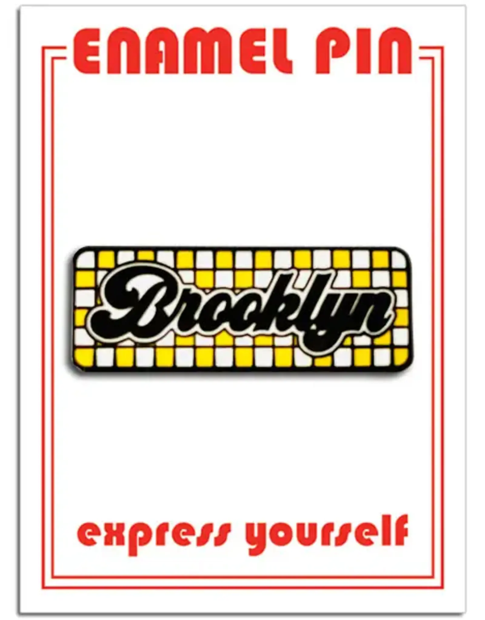 The Found Enamel Pin - Brooklyn Checkered