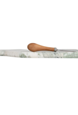 Creative Co-Op Marble Cutting Board with Knife Set