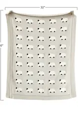 Creative Co-Op Baby Blanket - Knit with Sheep