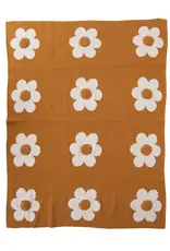 Creative Co-Op Baby Blanket - Knit Flowers