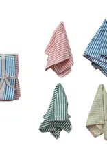 Creative Co-Op Napkins - Set of 4: Woven Cotton Striped