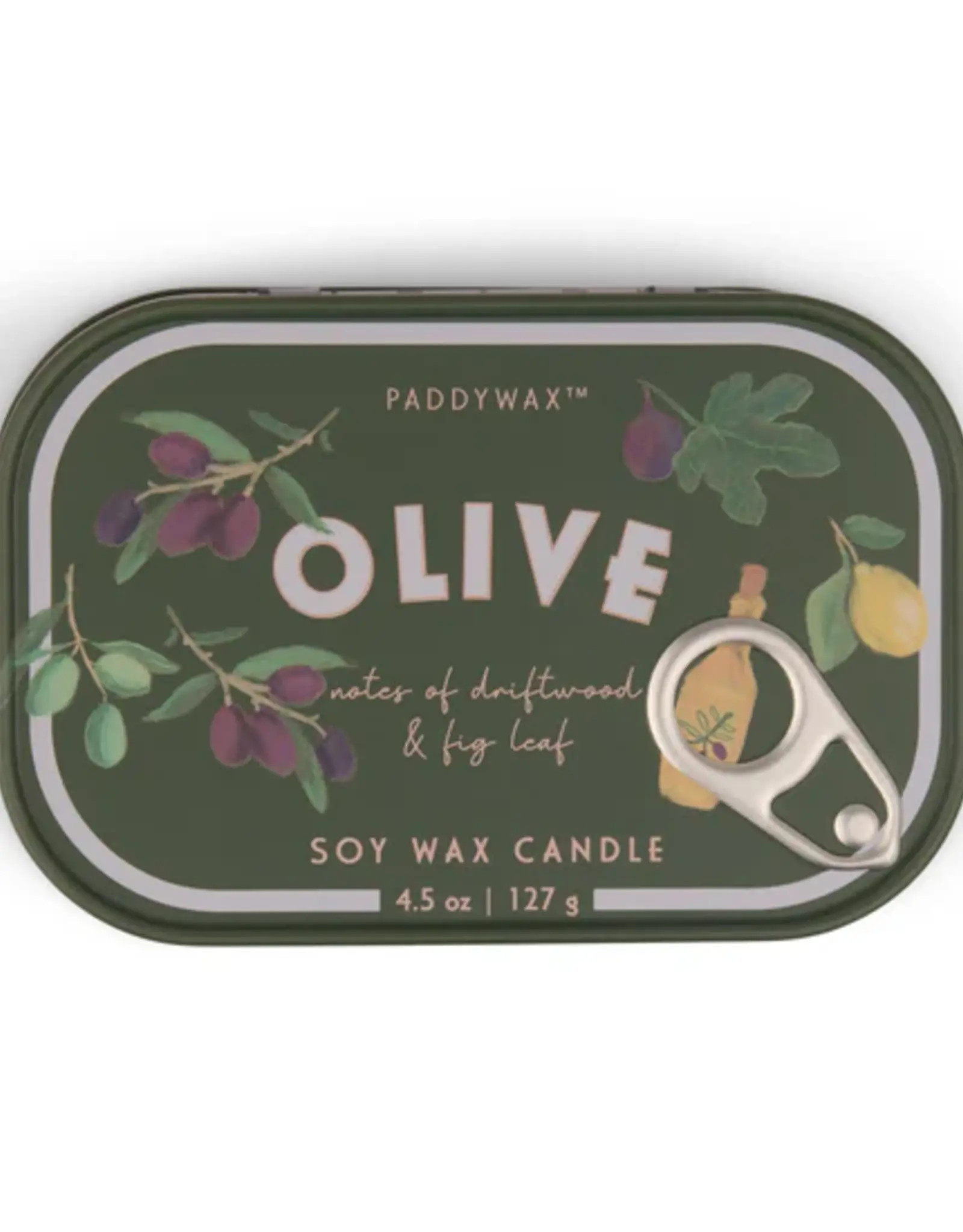 Paddywax Candle - Bistro Tin: Fig and Olive