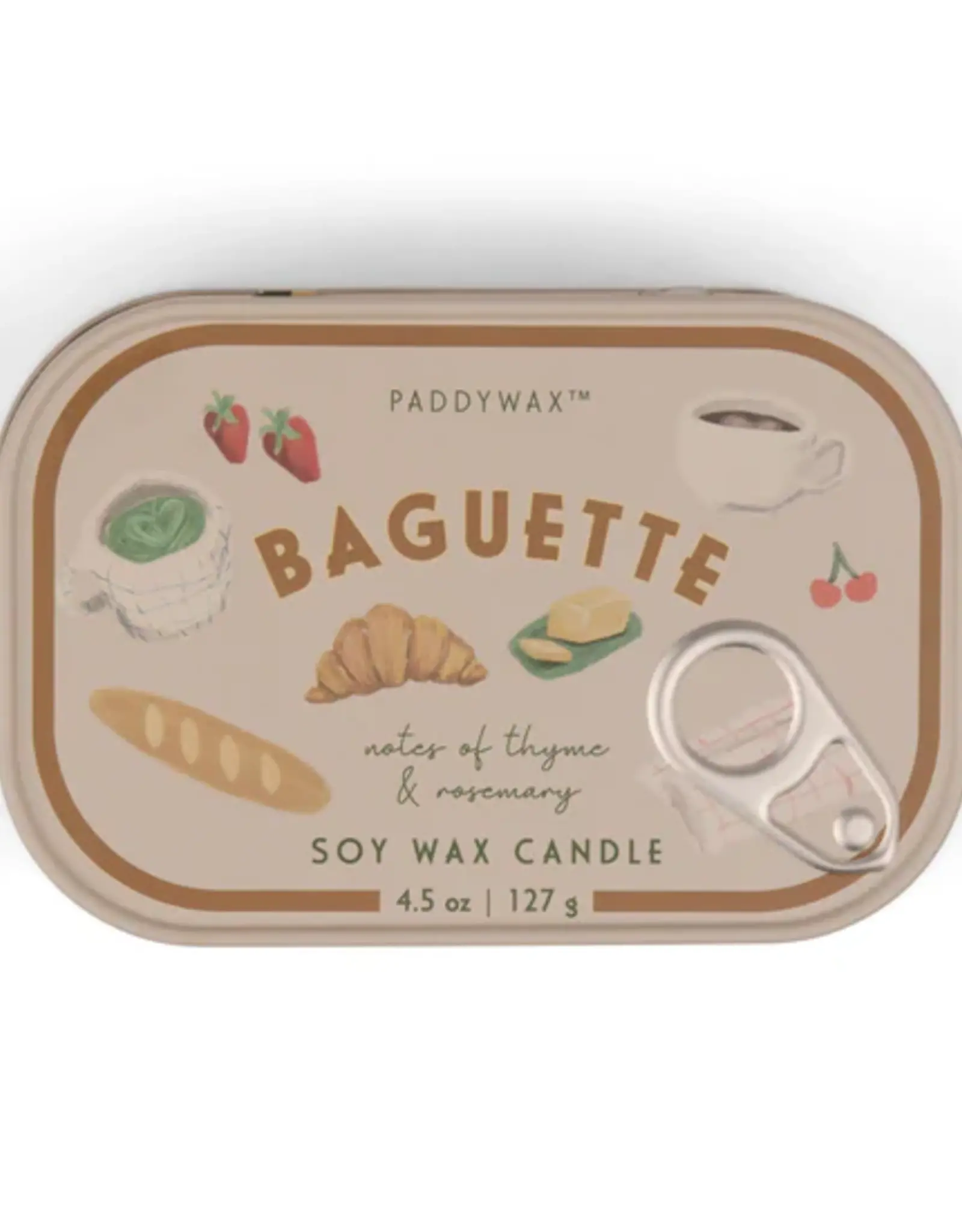Paddywax Candle - Bistro Tin: French Baguette