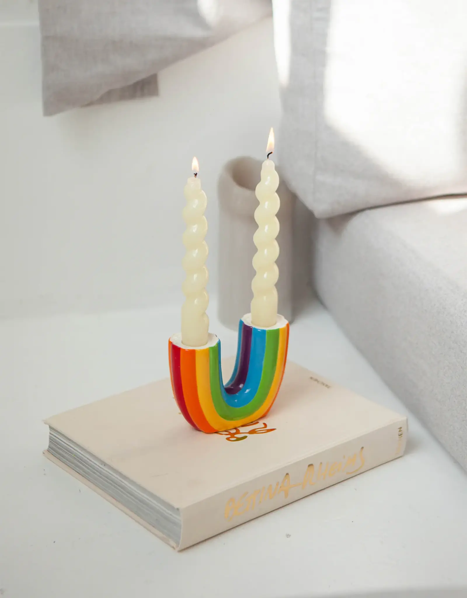 Doiy Candle Holder - Rainbow