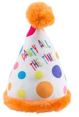 Haute Diggity Dog Plush Dog Toy -  Happy Birthday Pawty Hat