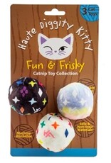Haute Diggity Dog Cat Toy -  CV Balls (Monogram)