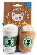Haute Diggity Dog Cat Toy -  Meowbucks (2 coffee cups)