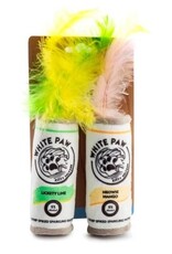 Haute Diggity Dog Cat Toy -  White Paw (Mango & Lime)