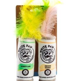 Haute Diggity Dog Cat Toy -  White Paw (Mango & Lime)