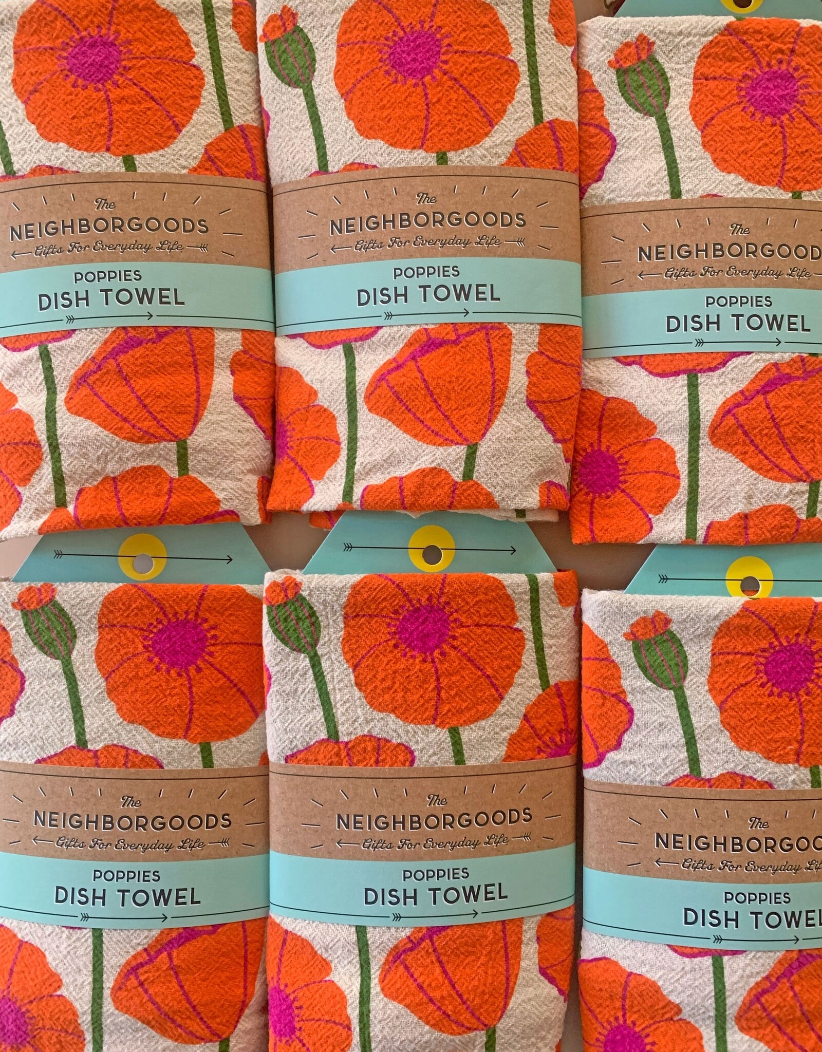 Neighborgoods Dish Towel -  Poppies