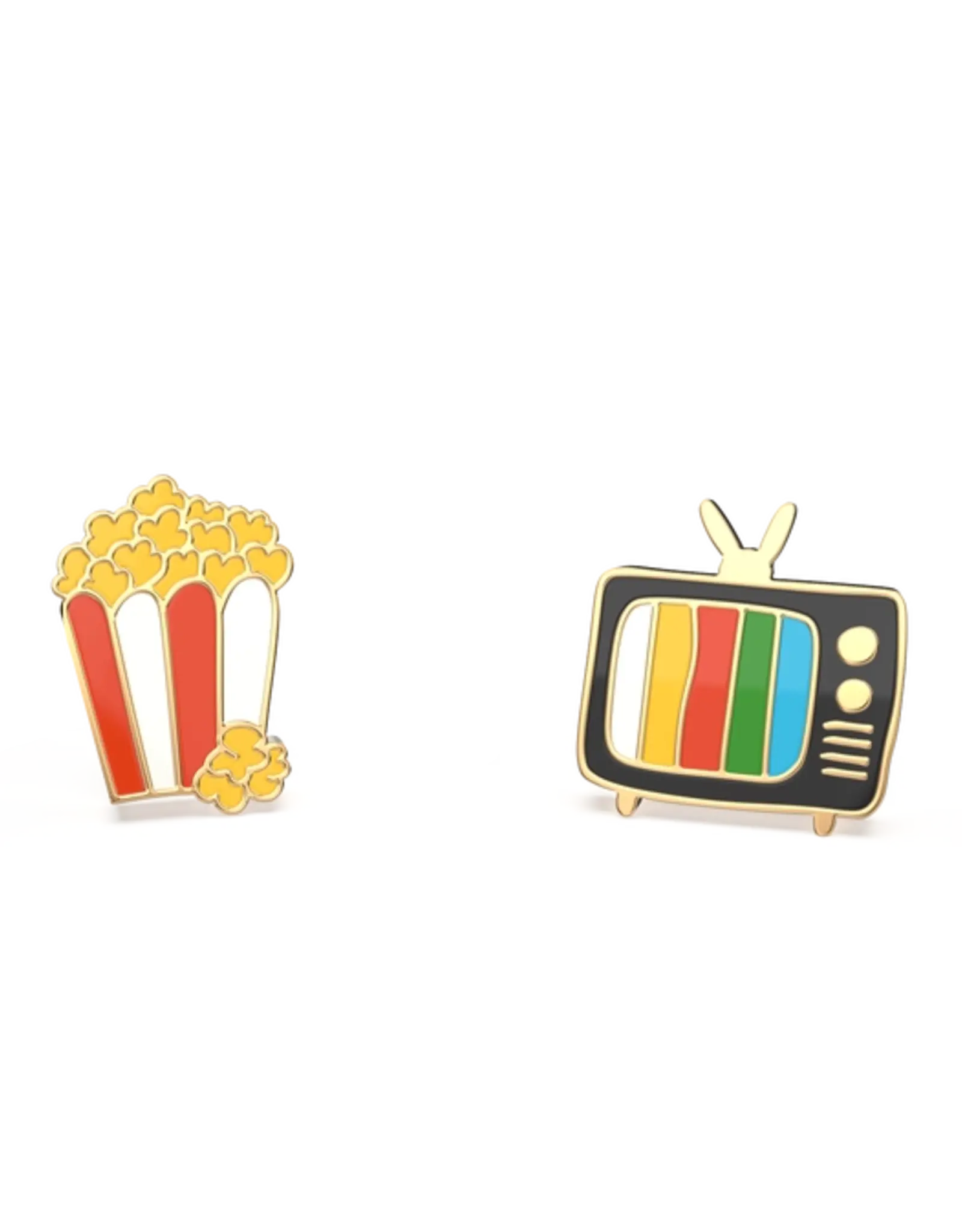 Yellow Owl Workshop Earrings - Stud: Movie Night Popcorn/TV