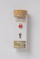 Yellow Owl Workshop Earrings - Stud: Heart Lock and Key