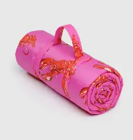 BAGGU Puffy Picnic Blanket - Pink Lobster