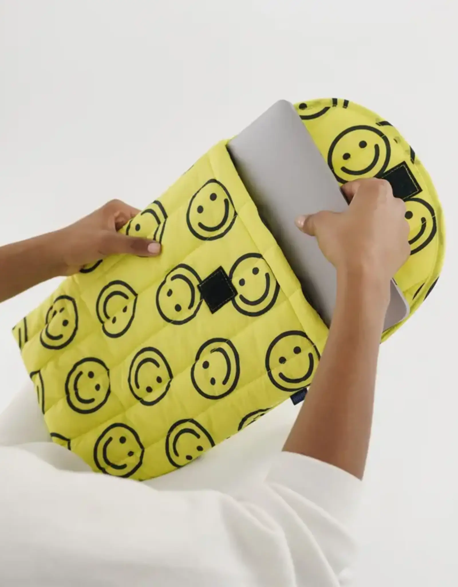 BAGGU Laptop Sleeve Puffy 16" - Yellow Happy