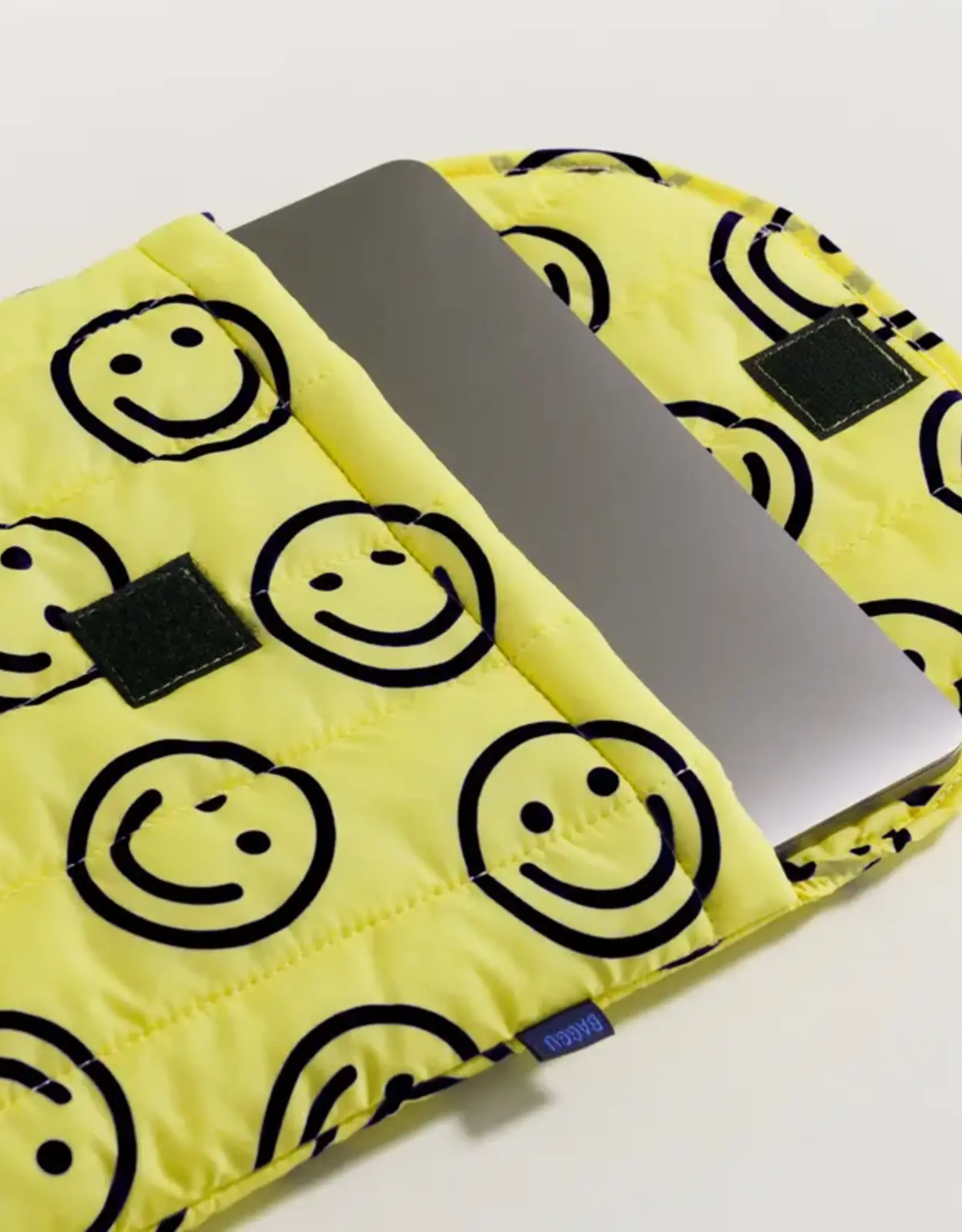 BAGGU Laptop Sleeve Puffy 16" - Yellow Happy