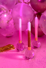 Pink Stories Taper Candles - Set of 3: Glitter Diamonds in the Sky Pink Stories Taper Candles - Set of 3: Glitter Diamonds in the Sky