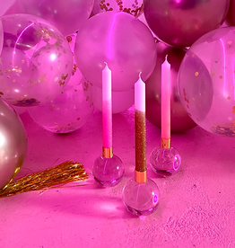 Pink Stories Taper Candles - Set of 3: Glitter Diamonds in the Sky