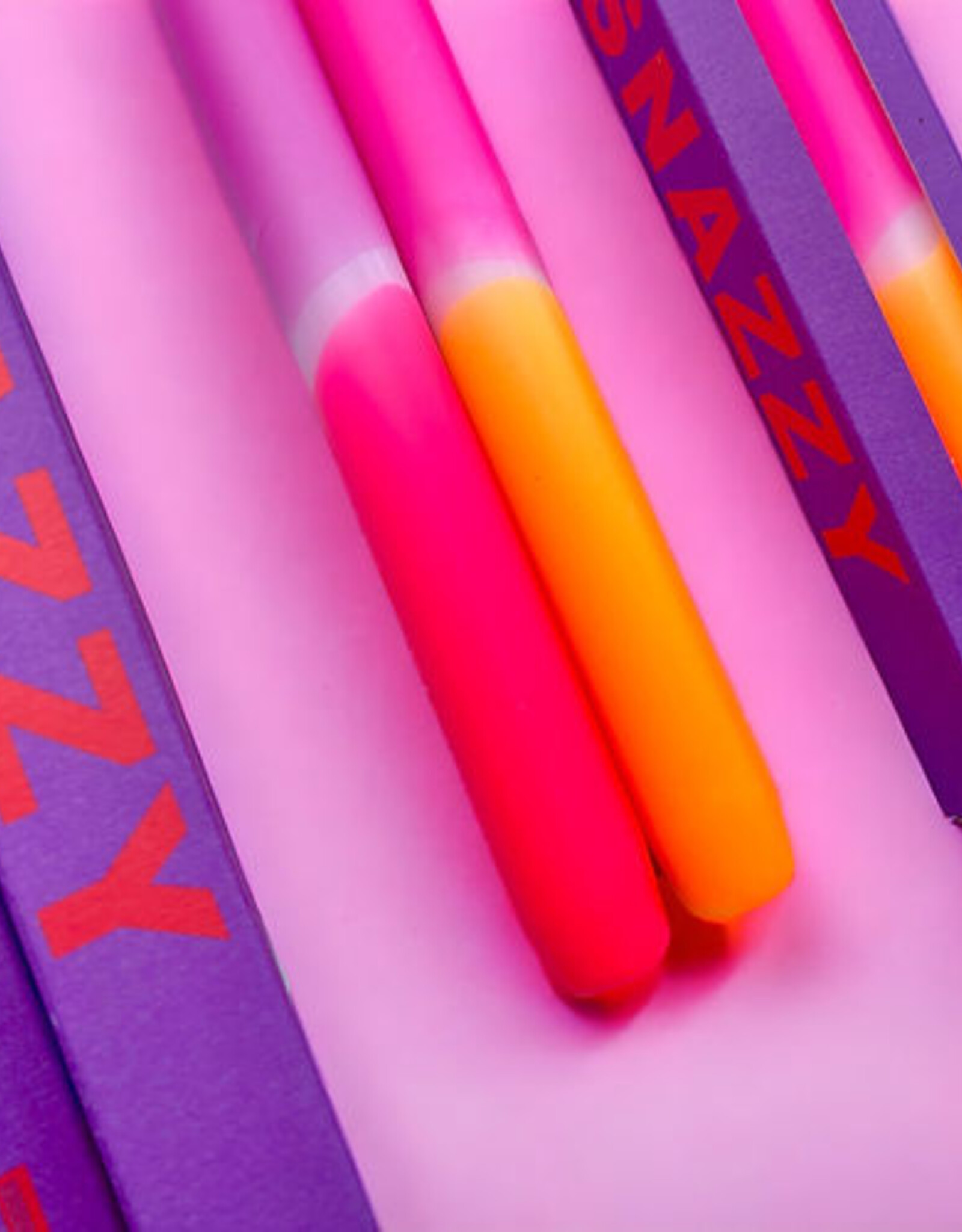 Pink Stories Taper Candles - Set of 2: Dip Dye Snazzy