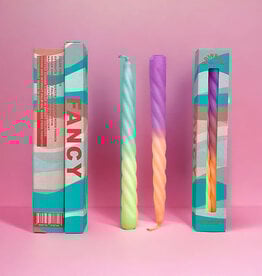 Pink Stories Taper Candles - Set of 2: Twisted Fancy