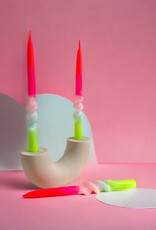 Pink Stories Taper Candle - Set of 3: Dip Dye Swirl Lollipop Flowers Pink Stories Taper Candle - Set of 3: Dip Dye Swirl Lollipop Flowers