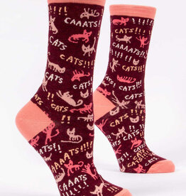 Blue Q Socks - Women's Crew: Cats!