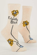 Blue Q Socks - Women's Crew: Friendly Bitch